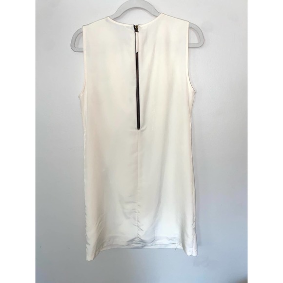 ZARA womens medium ivory fringe front tunic mini dress crew neck sleeveless 0064 - Picture 6 of 11